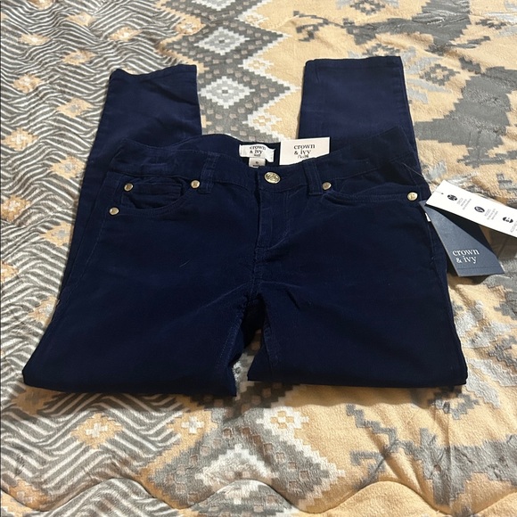 Crown & Ivy Kids Blue Casual Corduroy Pants - Picture 6 of 6
